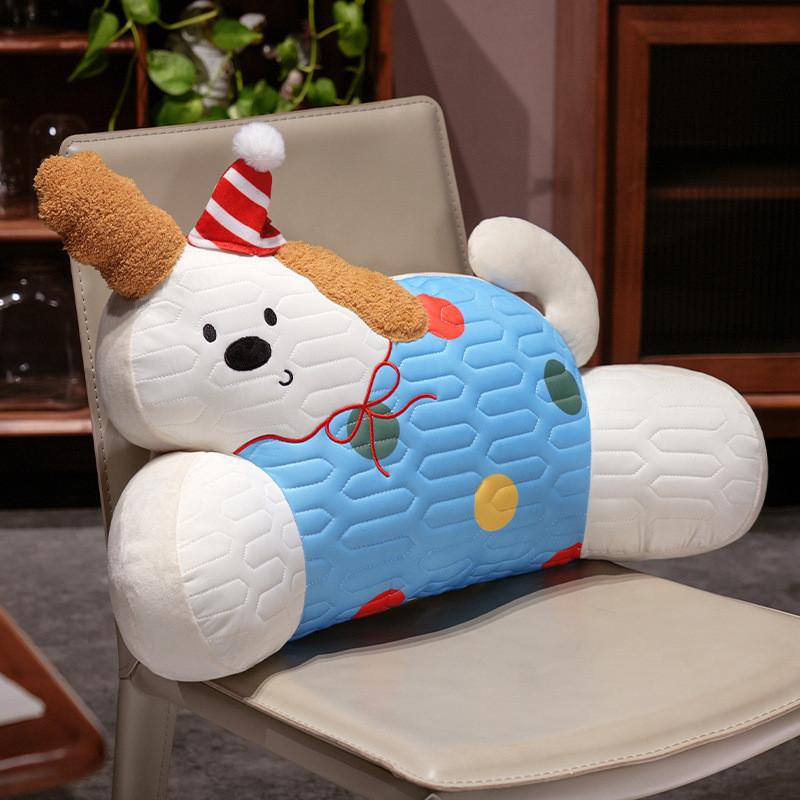 Toy Removable Plush Lumbar Cushion With Cartoon Animal Pattern Chair Decor Doll