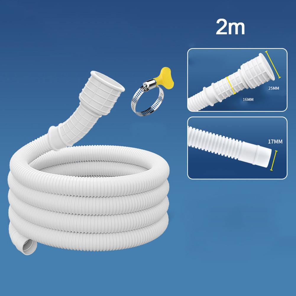 1-3M Washing Machine Water Pipe Hose Air Conditioning Drainage Hose Waste Hose Extension Pipe With Hose Clamps
