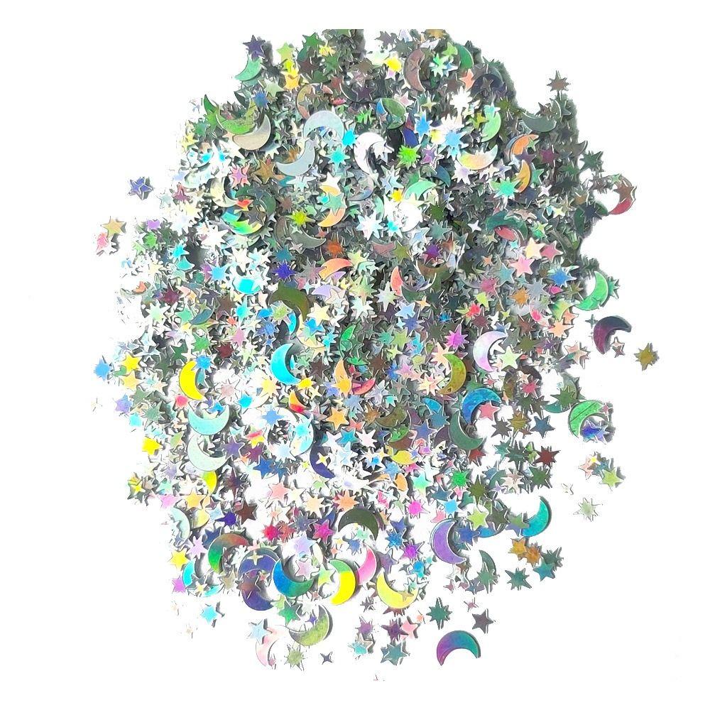Paper Star Moon Table Confetti Gold Silver Party Decoration Colorful Foil Sequin Scatter