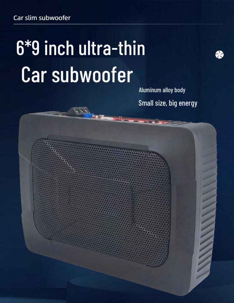 Ultra-Thin Aluminum Alloy Mini Car Subwoofer with Active Audio Underseat Design