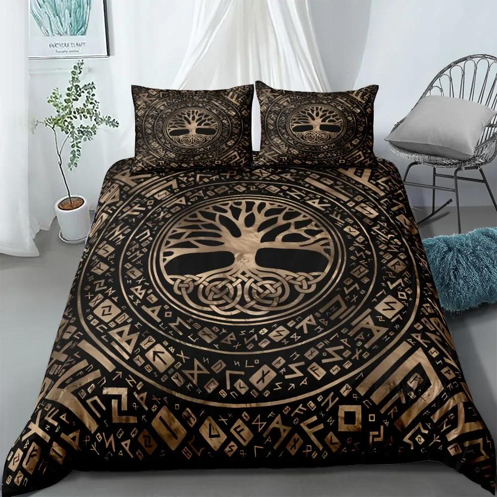 Yggdrasil Tree of Life Bedding Set King Queen Double Twin Single Bed Linen Duvet Cover Set With Pillowcases