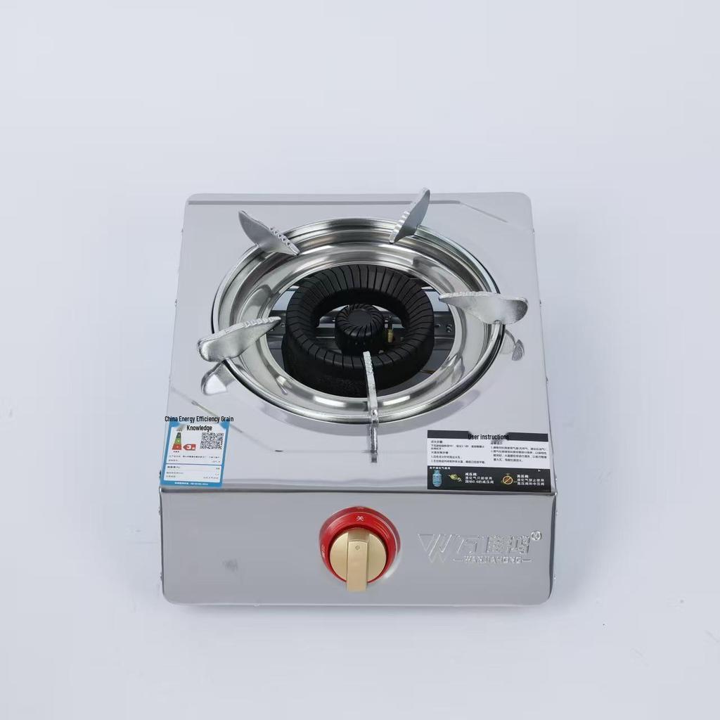 High-Power Stainless Steel Single Burner Gas Cooktop for Natural and Liquefied Gas
