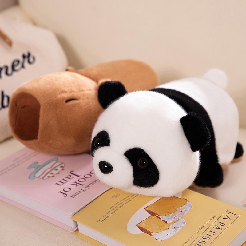 Lovely Panda Capybara Flip Transformation Plush Toy Double-Sided Flip Panda Toy Cartoon Stuffed Doll Toys Children Gifts
