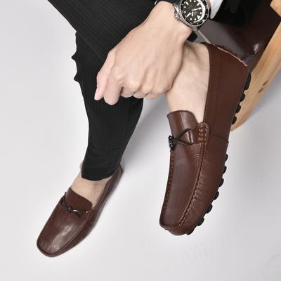 Fashion High Quality Genuine Leather Men Shoes Soft Moccasins Loafers Fashion Brand Luxury Men Flats Comfy Driving Shoes Big Size 36-47