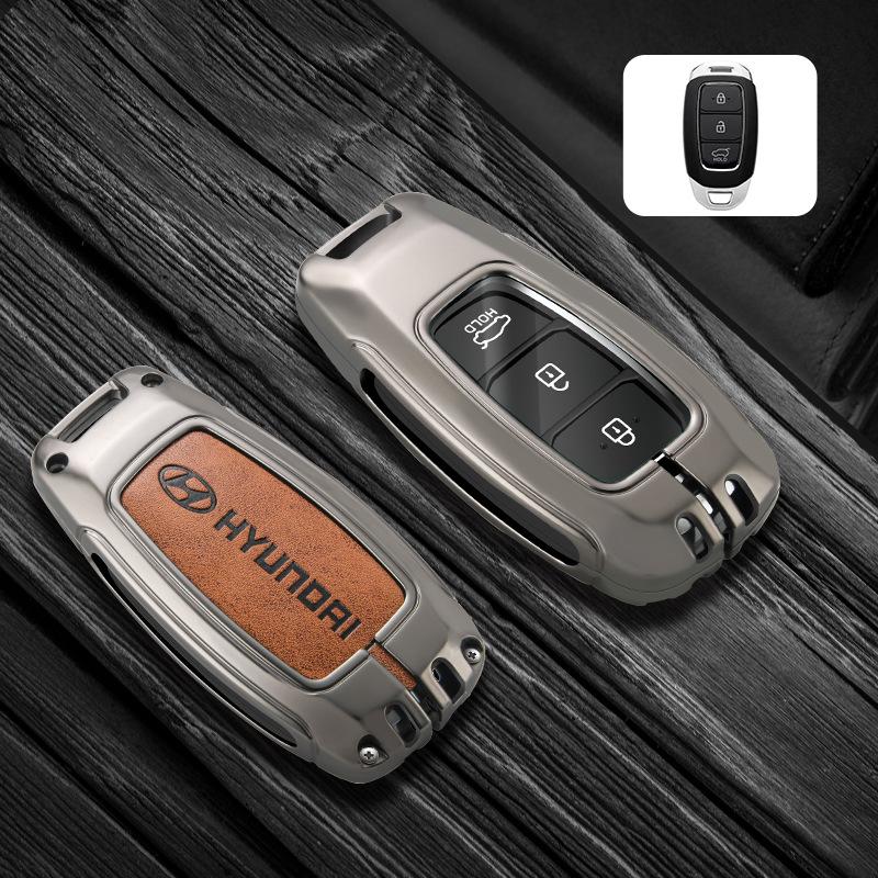 2021 Hyundai Elantra, ix35, ix25, Sonata 8, Festa Key Case - Premium Genuine Leather for Men