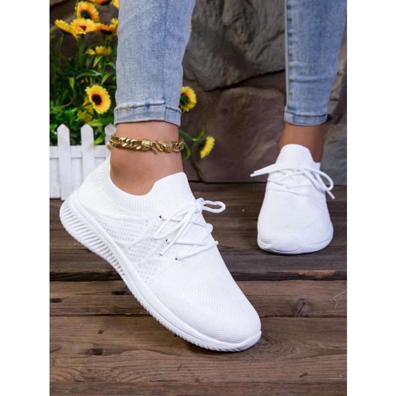 Fashion White Sport Running Shoes Women Air Mesh Breathable Walking Women Sneakers Comfortable Fashion Casual Sneakers Chaussure Femme