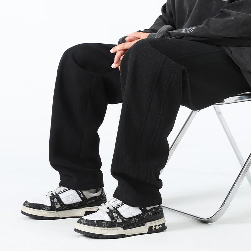 MINISO Men's Winter Sherpa Lined Corduroy Straight Leg Pants