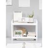 Minimalist Desktop Double-Layer Storage Rack Household Plastic Bathroom Small Stationery Organizing Pure White Multifunctional