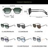  New Fashion Square Sunglasses Men Punk Shades UV400 Retro Metal Trending Gradient Women Sun Glasses