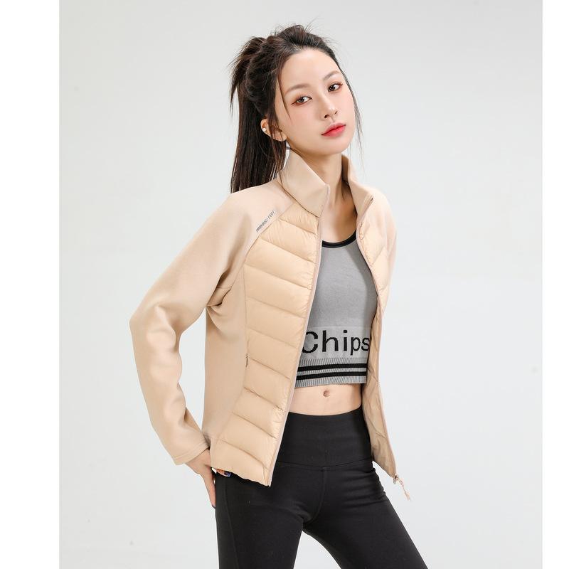 Sports light down jacket women's new popular skiing running mountaineering yoga fitness with slim-fit warm jacket