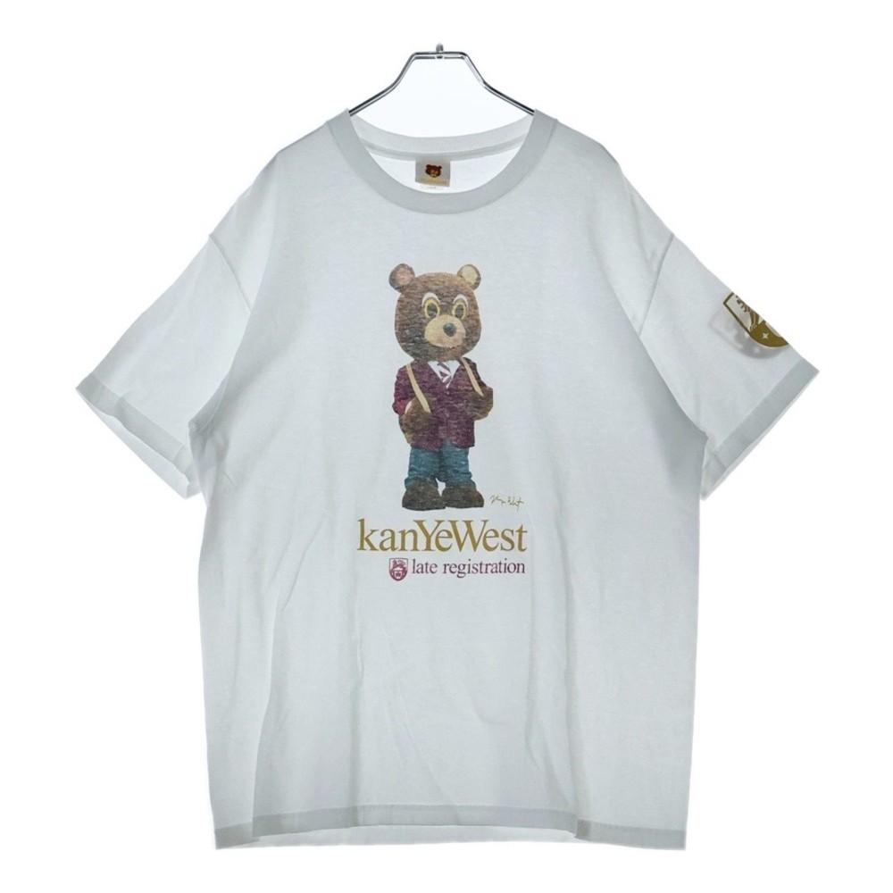 ВИНТАЖНАЯ футболка Kanye West Late Registration с медведем, короткий рукав, вырез, б/у bab4, унисекс M