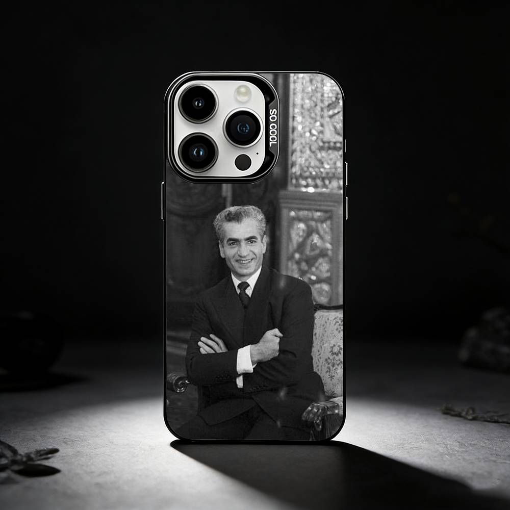 Mohammad Reza P-Pahlavi Phone Case For iPhone 17,16,15,14,13,12,11 Plus,Pro Max,XS,Colored silver phone case