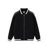 Shoulder Contrasting Line Zipper Jacket Men's and Women's Autumn and Winter Loose Leisure College Style Sweater