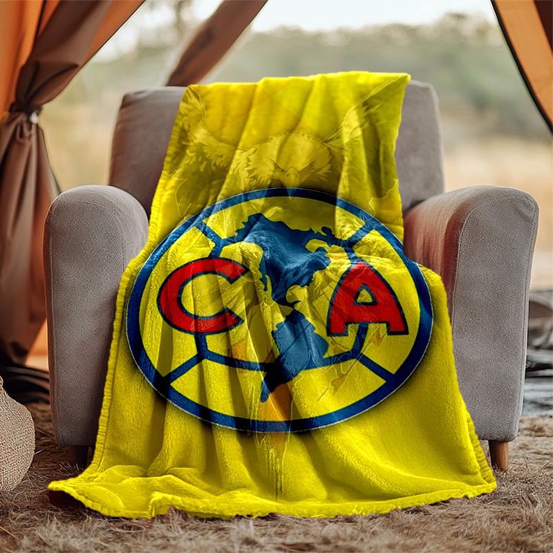 Club Amrica Flannel Blanket Soft Warm All-Season Throw, Design for Camping, Car Travel, Hiking Sofa, Bed, Office Perfect Gift for Parties