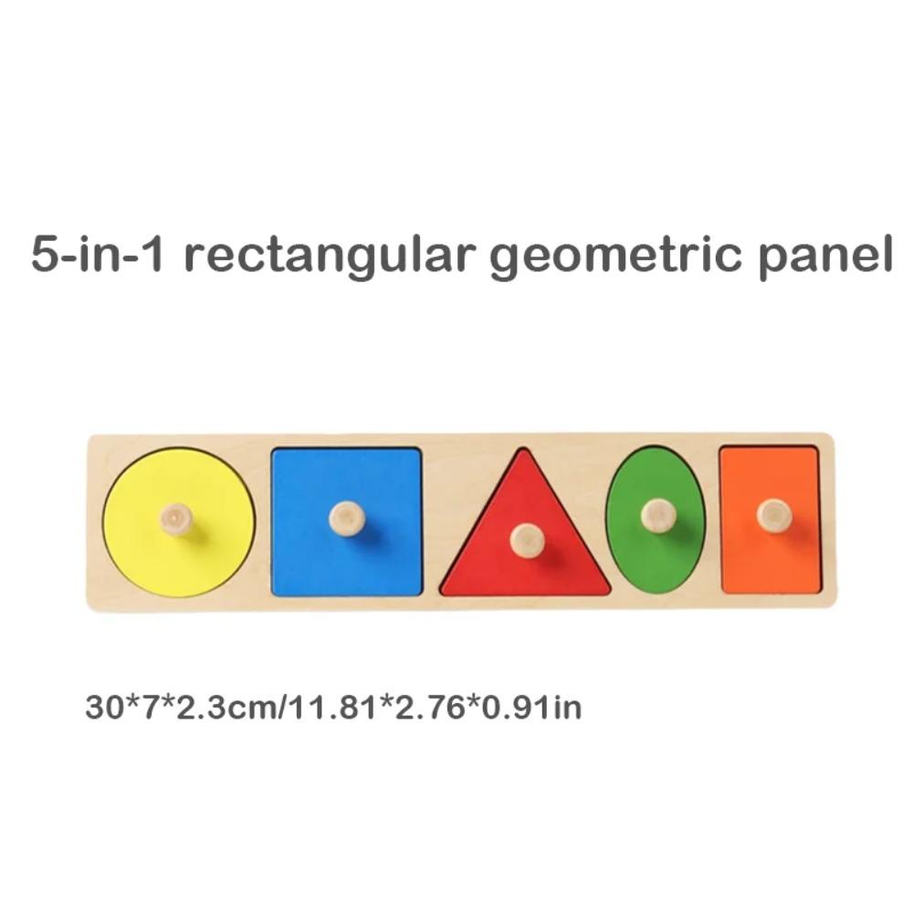 Montessori Puzzle dla Niemowląt Drewniane Dopasowywanie Kształtów i Kolorów Tablica do Zarysowywania Rękami Geometryczne Zabawki Poznawcze do Wczesnej Edukacji