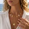 Elegant Starfish Shell Conch Y-shaped Necklace for Women Boho Irregular Imitation Pearl Pendant Chain Party Jewelry Gift