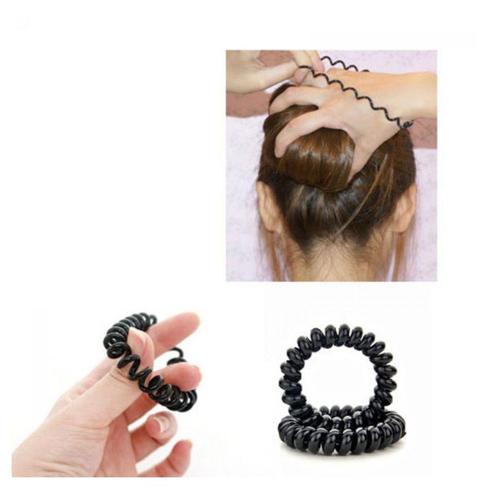 

5 шт. Прочные эластичные резинки для волос для девочек, резиновая веревка для волос, телефонный провод, растягивающиеся