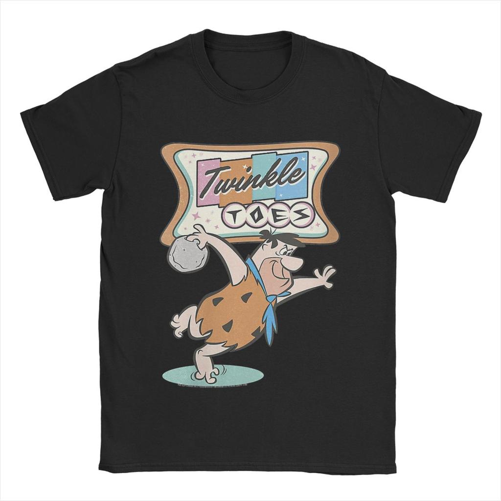 The Flintstone Twinkle Toes Bowling Alley Shirt Accessories Men Women Cotton Novelty T-shirt Short Sleeve Tops Classic