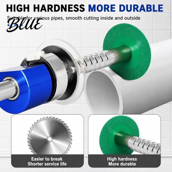 Flush Cut Plumbing Tool Precision PVC Internal Pipe Cutter with Diamond Blade And Drill Attachment Drain Trimmer Adjustable Depth Inside for
