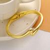 Simple Teardrop Shaped Bangle For Women Creative Gold Silver Color Adjustable Cuff Open Bracelet Girls  Jewelry