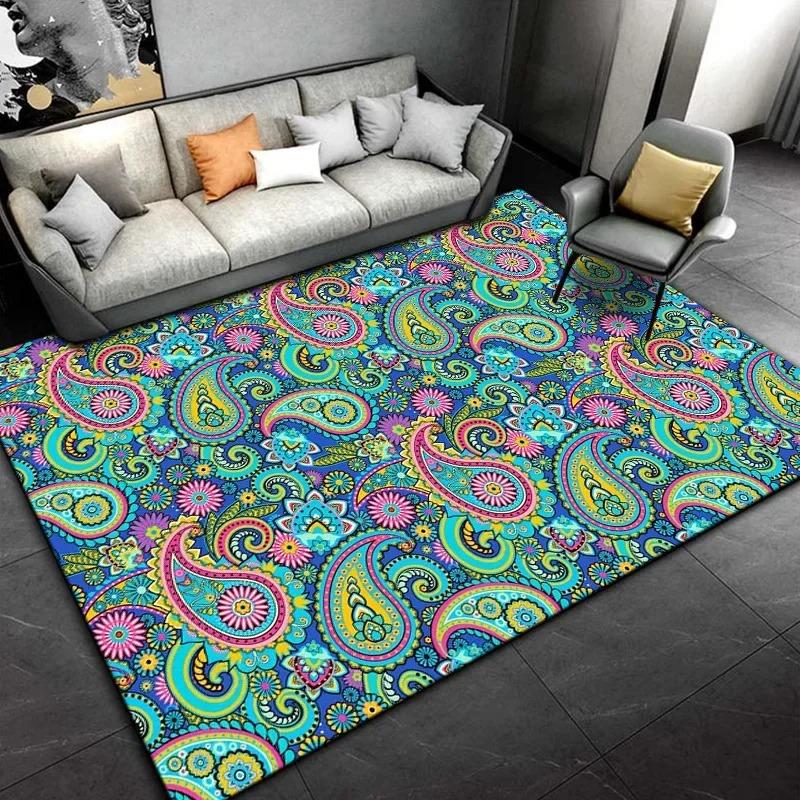 Paisley Carpet Geometric Vortex Rug Classic Floral Mat Modern Minimalist Living Room Mat Home Decoration Floor Rug Bedroom Decor