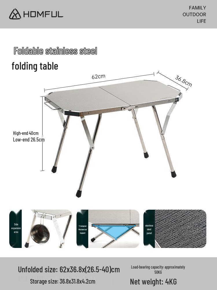 HOMFUL Haofeng 2nd Gen Foldable Picnic & Barbecue Camping Table