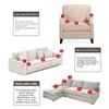 Corn Grain Fleece Couch Cover Full Coverage Thickened L Shape Sofa Cover Elastic All Season