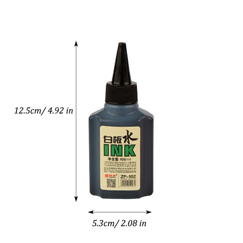 1 Box 100ml Whiteboard Marker Ink Refill Fluids Red Blue Black Colors Compatible with All Erasable Whiteboard Markers