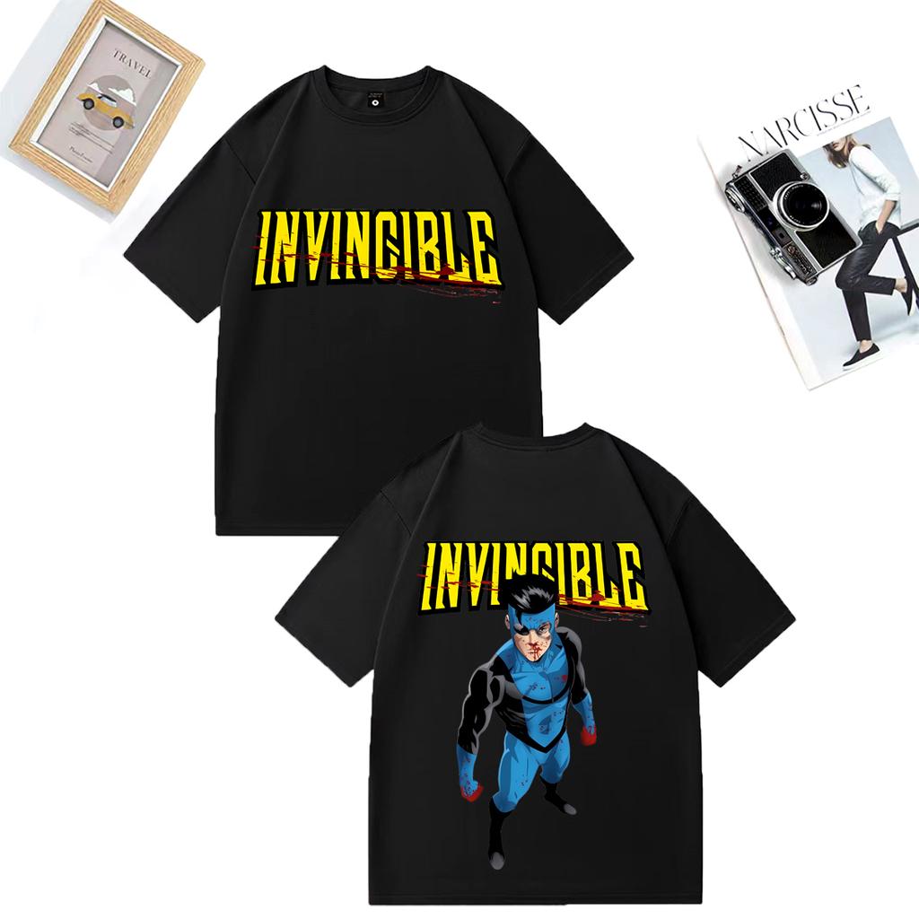 Unisexs and Womens Invincible Mark Superhero TShirt Anime Round Neck Hip Hop Style Casual  Vintage Oversized Cotton TShirts