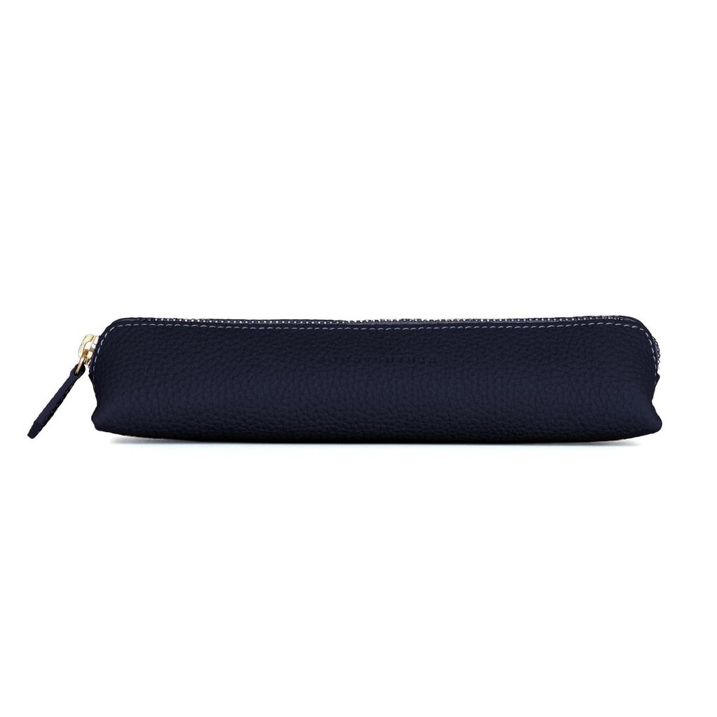 Bonaventura Shrink Leather Pencil Case Made with the finest European A great gift (Navy) - leather. idea! BPNT1-NA