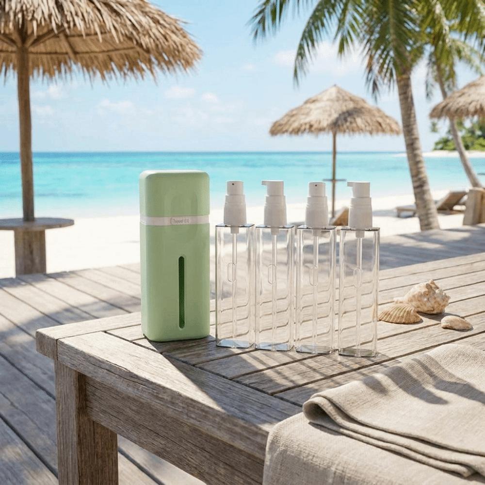 Leak Proof Travel Refillable Bottles 4 In 1 Travel Dispenser Bottle For Travel