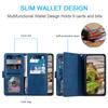 For Xiaomi Redmi 15 5G (Global) (169mm) Case 9 Card Slots Zipper Wallet PU Leather Phone Cover with Wrist Strap