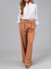Women's Casual Wide-Leg Zipper Pocket Pants - Spring/Summer 2024