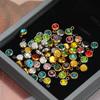 20pcs Stainless Steel 6mm Zircon 12 Months Birthstone Charms Beads for DIY Jewelry Necklace Bracelet Findings Earrings Making