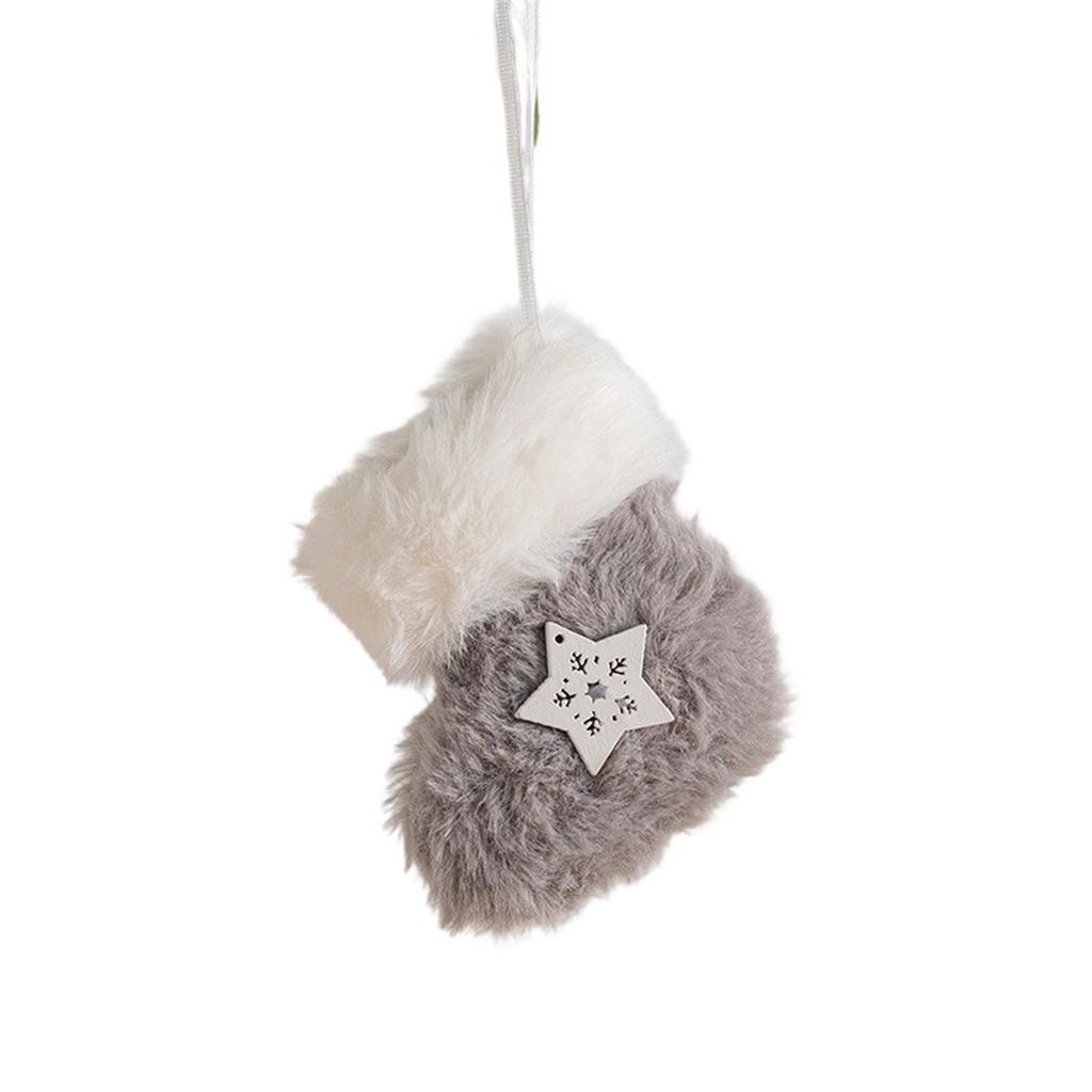 Cloth Craft Christmas Tree Ornament Hangging Delicate Christmas Decoration Handmade Boots and Hat Designs Christmas Caps Pendant