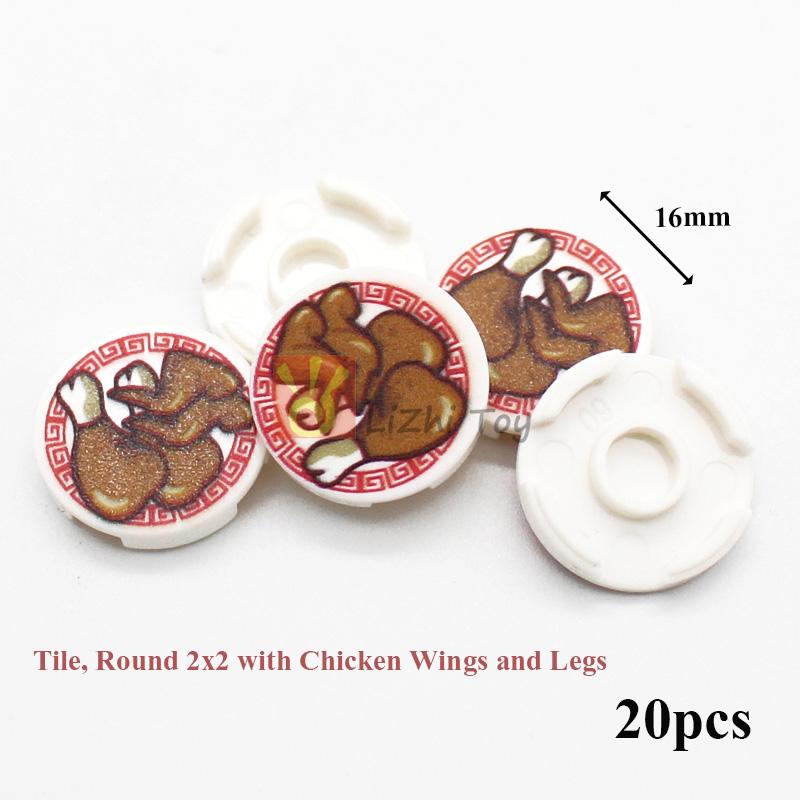 

MOC Городские уличные фигурки Вид Печать Еда Десерт Традиционная китайская кухня Строительные блоки Монитор Глаза Кирпичики Напечатанные игрушки