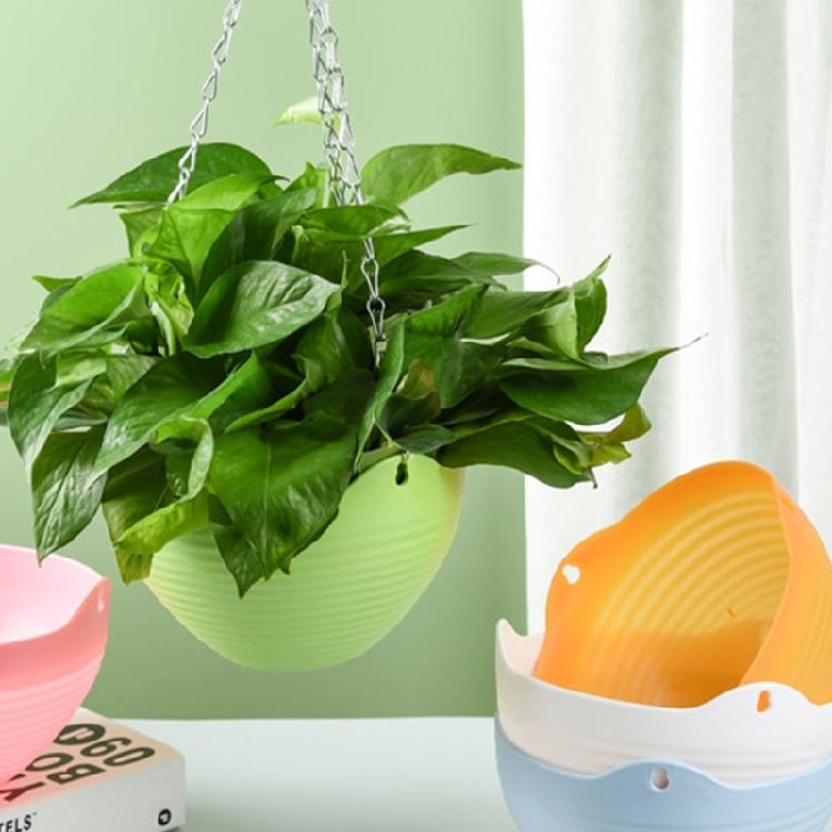 Hanging Basket Flowerpot Garden Plastic Outdoor Flowerpot Chain Type Plant Hanging Basket Flowerpot Decorations