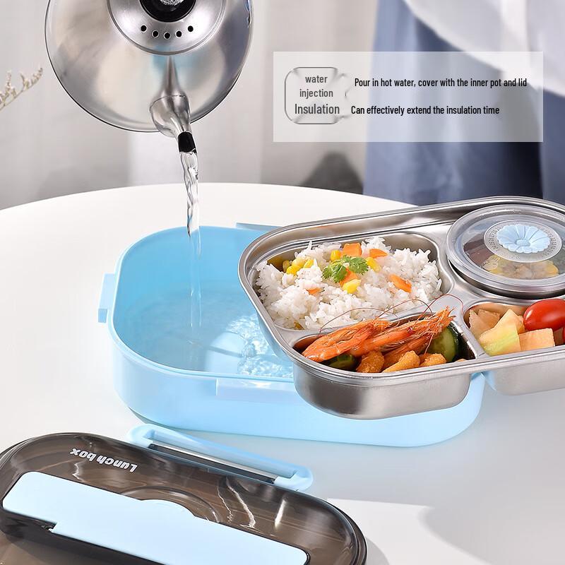 UOSU 4-Compartment 304 Stainless Steel Insulated Lunch Box