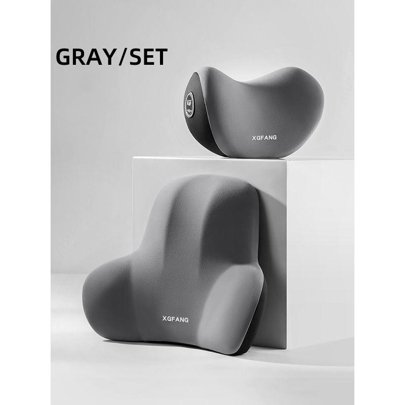 Breathable Memory Foam Car Seat Cushion Luxury Neck Rest Headrest Lumbar Support Pillow Cotton Material Back Massage Universal