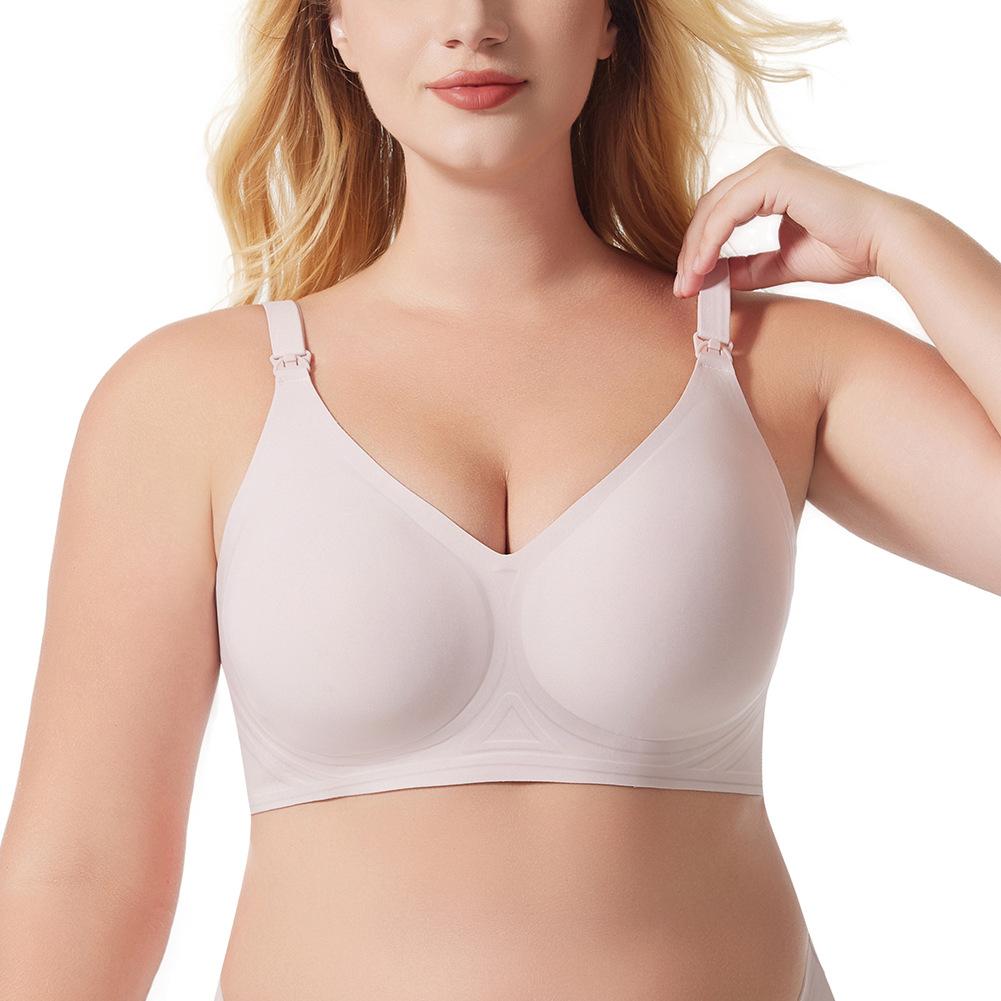 Seamless Nursing Bra in Plus Size Wire-Free Premium Full-Cup Design Soft Comfort