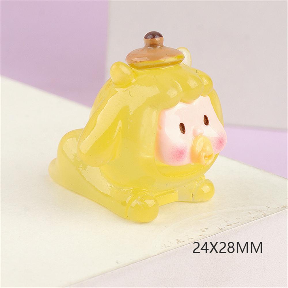 

Мультяшные светящиеся украшения Kawaii Компьютерный монитор телевизора Лежащая кукла Украшения из смолы для поделок Интерьер автомобиля Микропейзаж 08