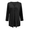 Women's Open Front Lightweight Cardigan Long Sleeve Button Down Loose Outwear