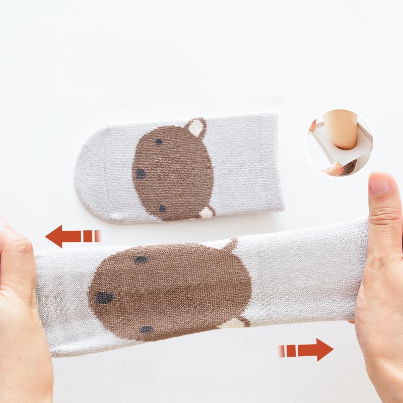 New Winter Autumn Anti Slip Baby Socks Cute Cartoon Animal Print Toddler Kids Floor Sock Rubber Soles Cotton Baby Boy Girl Socks