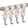 4pcs Clip Hooks Tube Clamp Hook Kitchen Bathroom Multi-function Hanger Hook For Clothes, Bags, Towels, Homes, Kitchens Bathrooms