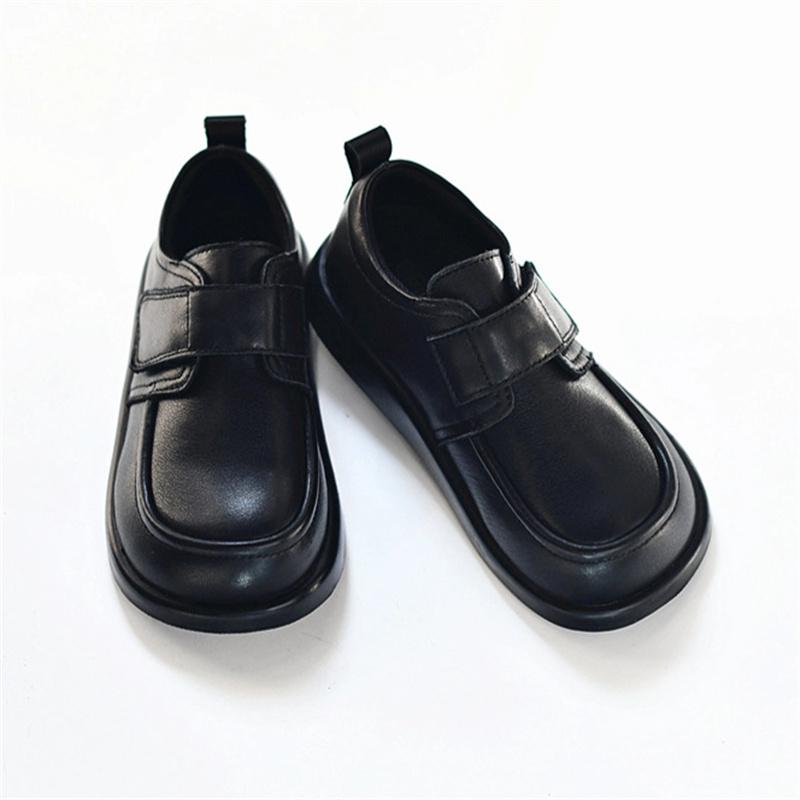Echte Leder Kinderschuhe 2026 Frühling Sommer Herbst Kinderschuhe Jungen Mädchen Britischer Stil Klassischer Komfort Schwarze Lederschuhe
