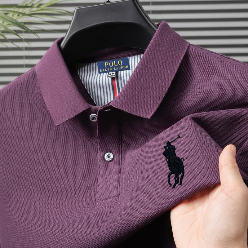 

Polo Ralph Lauren Летняя мужская новая вышивка пони однотонная чистый хлопок свободная деловая повседневная рубашка поло XL