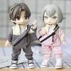 Rakulifey Obitsu 11 Outfit, OB11 Size Outfit for 11cm Obitsu Dolls, 3-Piece Set (Coat, Pants, Bag), 5 Colors (Gray)