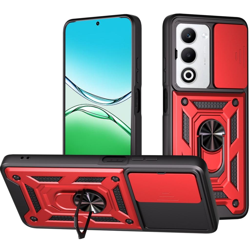 A5 A5X Armor Case For OPPO A5 5G 2025 Case A5X 4G 5G Shockproof Slide Lens Protector Phone Cover For OPPO A5X Case With Ring
