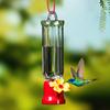 Transparent Hummingbird Feeder with Hanging Wire - Heavy-Duty Plastic Outdoor Bird Feeder, -Fill & Attracts Hummingbirds