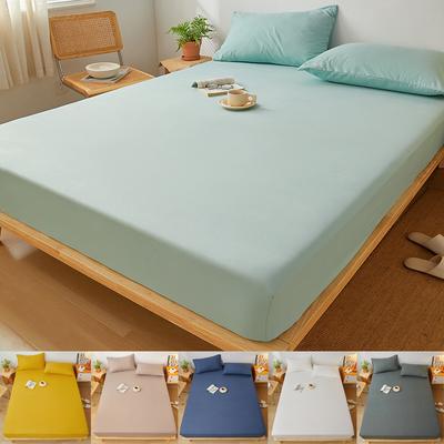 Baumwoll-Spannbettlaken, einfarbig, mit elastischem Band, rutschfest, verstellbarer Matratzenbezug für Doppelbett, King-Size-Bett, 160 x 200 cm, 200 x 200 cm